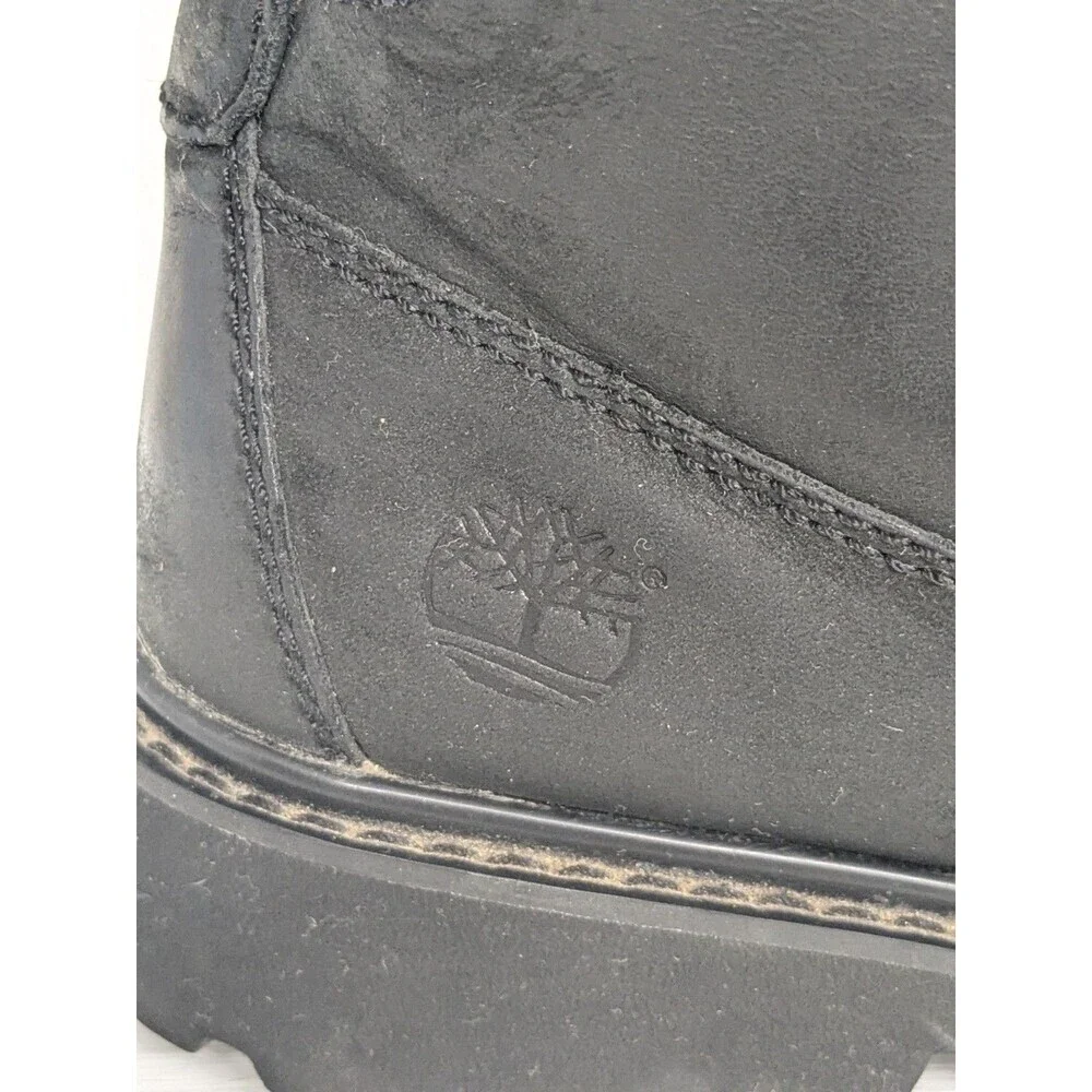 Black Timberland Waterproof Ankle Boots Women's Size 8.5 Riding Lightweight